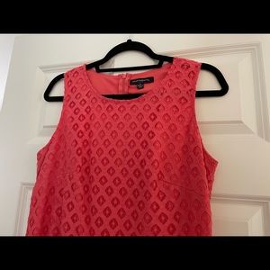 Lace coral sheath dress Size 8